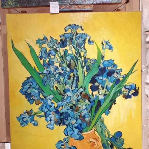 Copia pintada después de 'El Iris' de V. Van Gogh