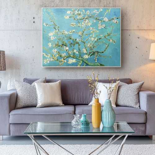 Copies de tableaux d'après Van Gogh, 'Fleurs d'amandier'