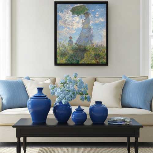 Reproducción de 'Femme à l'ombrelle' según C. Monet