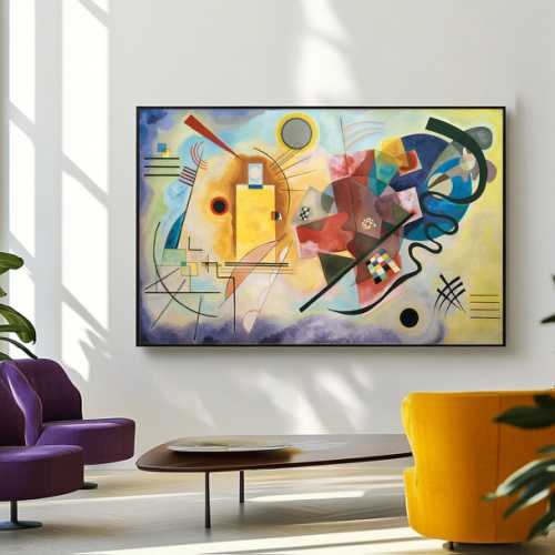 Reproduction de 'Jaune Rouge Bleu' d'après Kandinsky