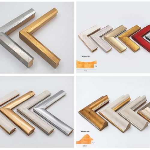 Our mouldings come in gilded, silvered, or other finishes.