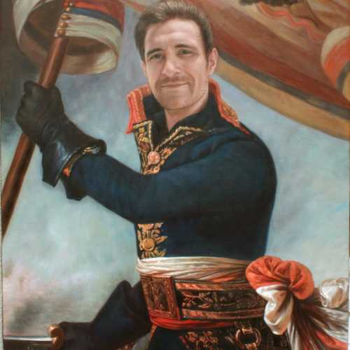 We offer customizations, such as this example of Napoleon's bust featuring a modern face.