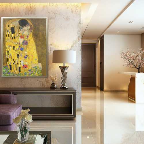 Reproduction de 'le Baiser' d'après G. Klimt